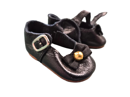 Puppen Schuhe Schwarz 6 cm – Kunstleder