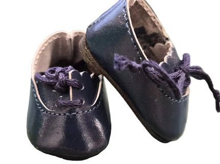 Puppen Schuhe Dunkel  Blau 5cm – Echtleder