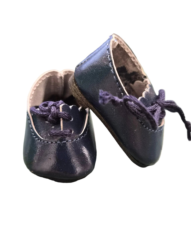 Puppen Schuhe Dunkel  Blau 5cm – Echtleder