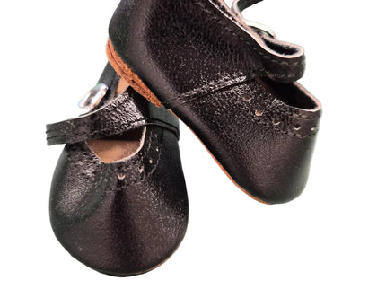 Puppen Schuhe Schwarz 6 cm – Kunstleder