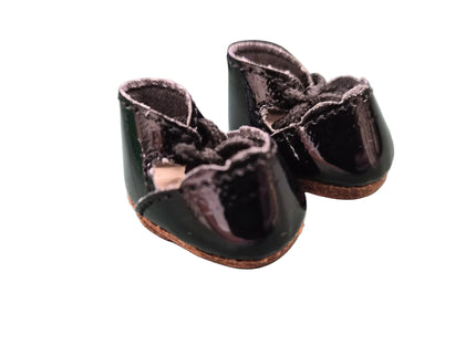 Puppen Schuhe Schwarz 3.5 cm – Kunstleder Lack