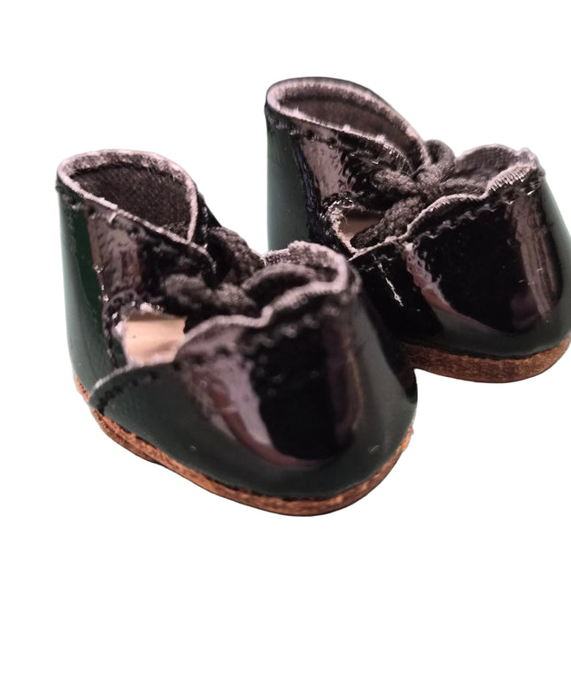 Puppen Schuhe Schwarz 3.5 cm – Kunstleder Lack