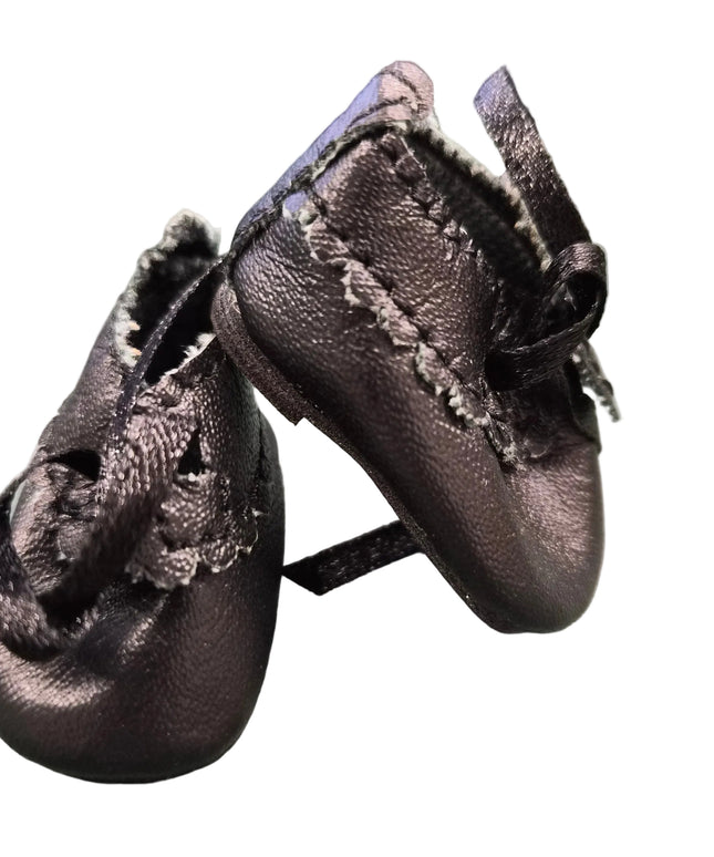 Heidi Ott Puppen Schuhe Schwarz 4 cm – Kunstleder