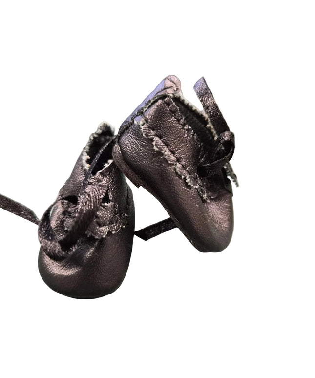 Heidi Ott Puppen Schuhe Schwarz 4 cm – Kunstleder