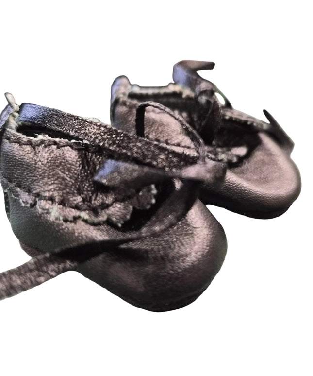 Heidi Ott Puppen Schuhe Schwarz 4 cm – Kunstleder