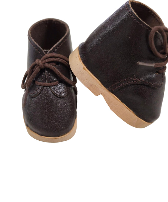 Puppen Schuhe aus Holz und Leder