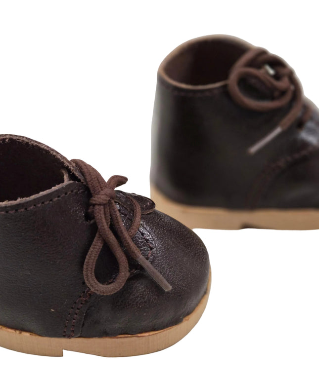 Puppen Schuhe aus Holz und Leder