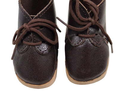Puppen Schuhe aus Holz und Leder
