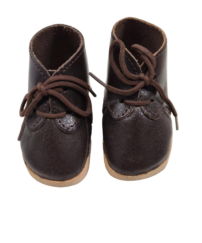 Puppen Schuhe aus Holz und Leder
