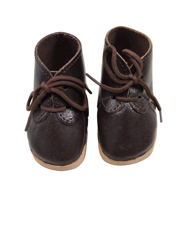 Puppen Schuhe aus Holz und Leder