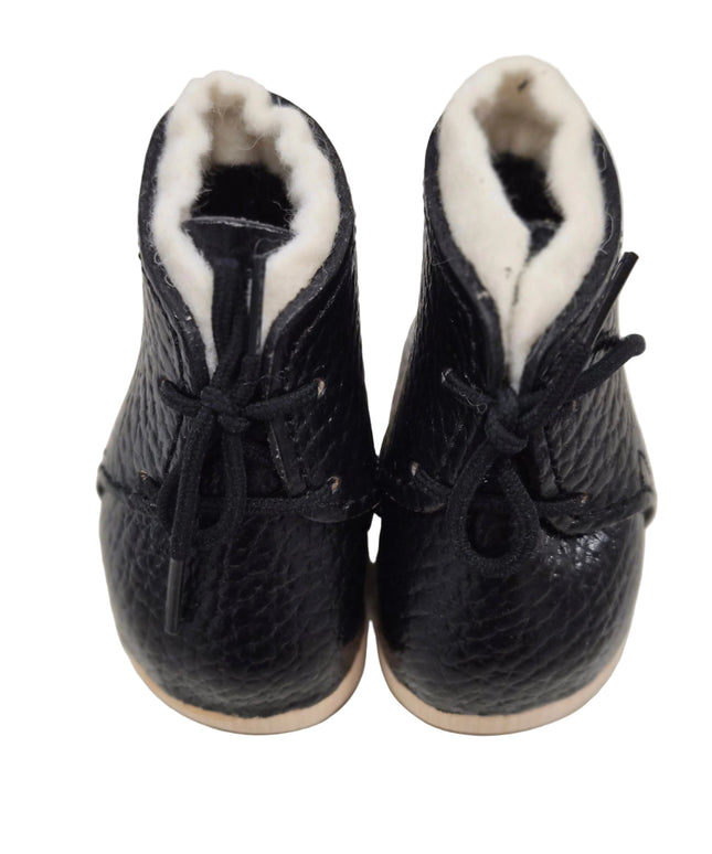 Puppen Schuhe aus Holz und Leder