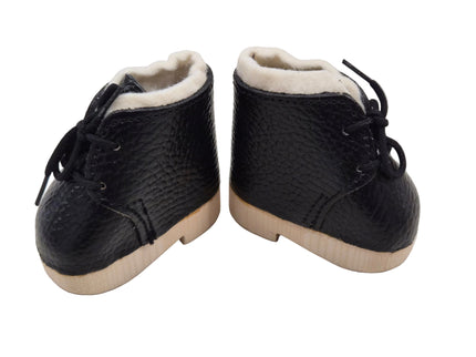 Puppen Schuhe aus Holz und Leder