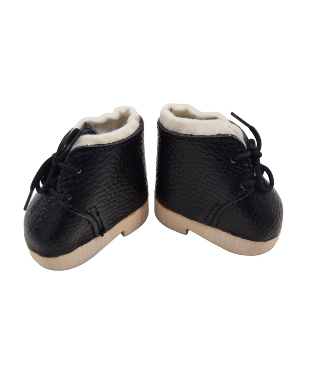 Puppen Schuhe aus Holz und Leder