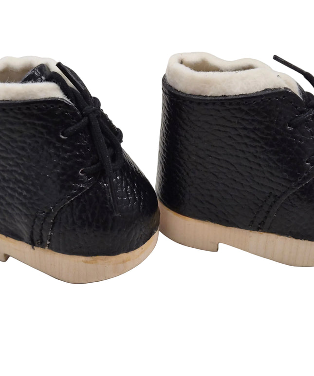 Puppen Schuhe aus Holz und Leder