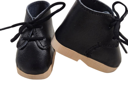 Puppen Schuhe aus Holz und Leder