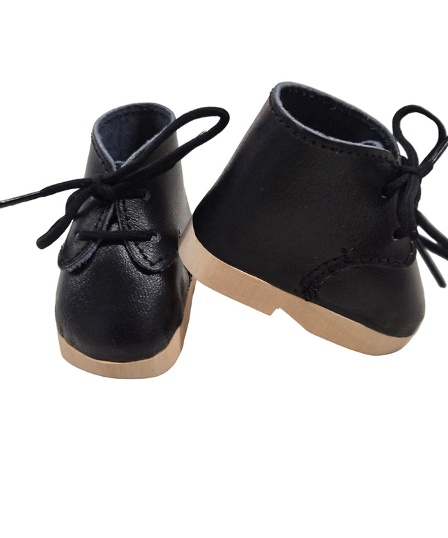 Puppen Schuhe aus Holz und Leder