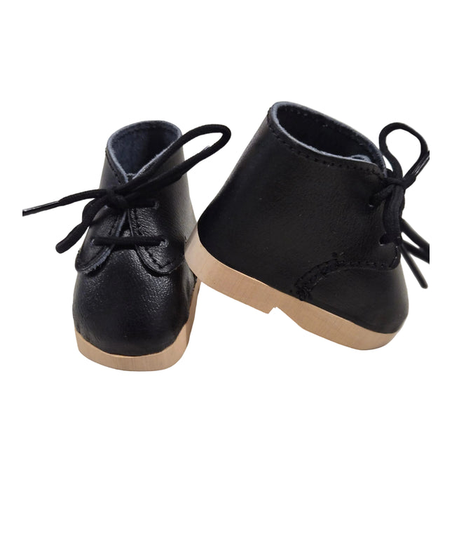 Puppen Schuhe aus Holz und Leder