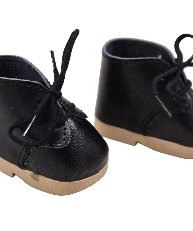 Puppen Schuhe aus Holz und Leder