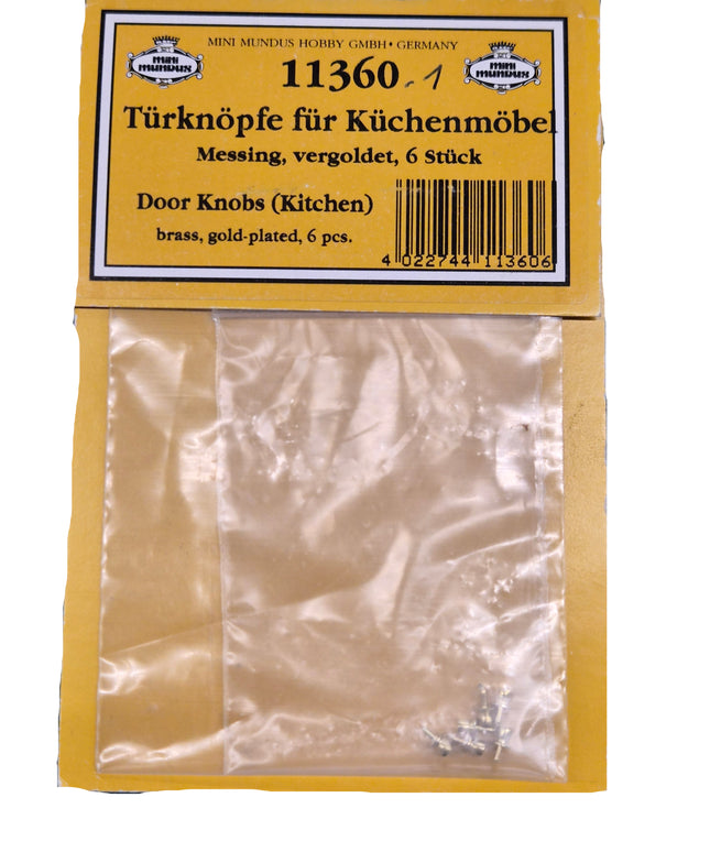 Türknöpfe Messing Vergoldet für Puppenhaus 1:12