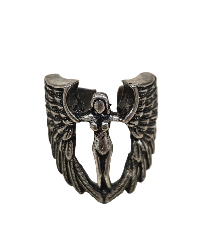Ring aus Metall mit Engelsmotiv