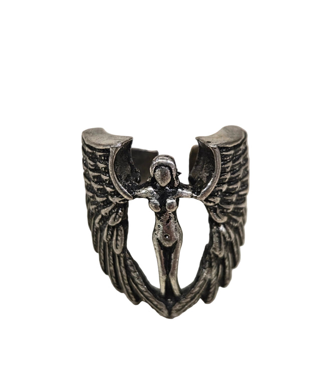 Ring aus Metall mit Engelsmotiv