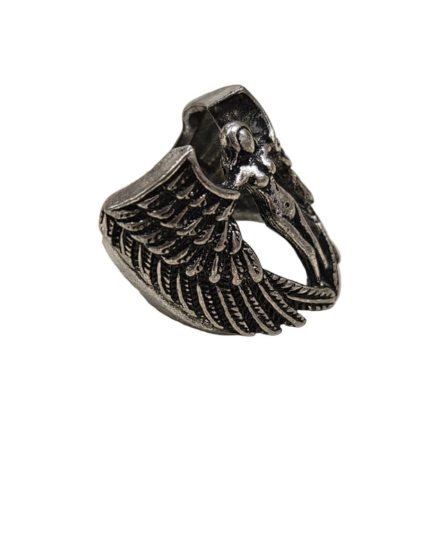 Ring aus Metall mit Engelsmotiv