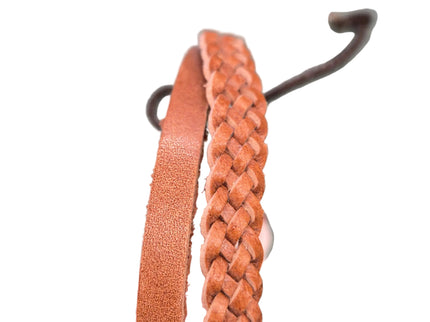 Wildlederarmband hellbraun – geflochten, 24 cm Lederband, verstellbar