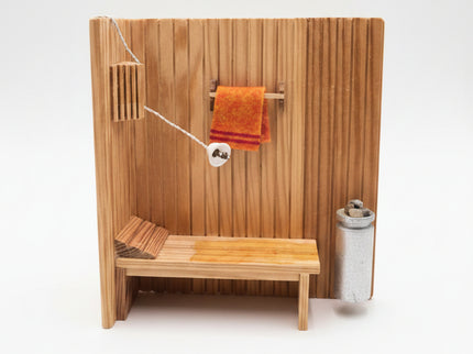 Sauna mit Beleuchtung 1:12  Puppenhaus  Zubehör