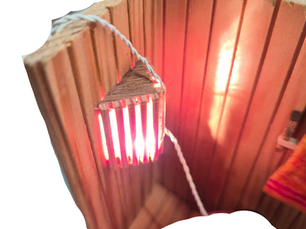 Sauna mit Beleuchtung 1:12  Puppenhaus  Zubehör