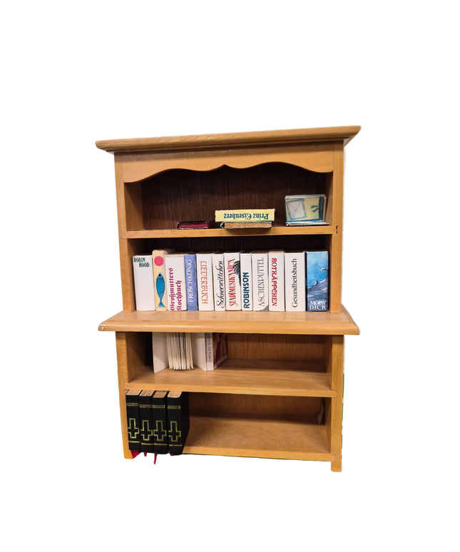 Bücherregal mit Büchern 1:12  Puppenhaus  Zubehör