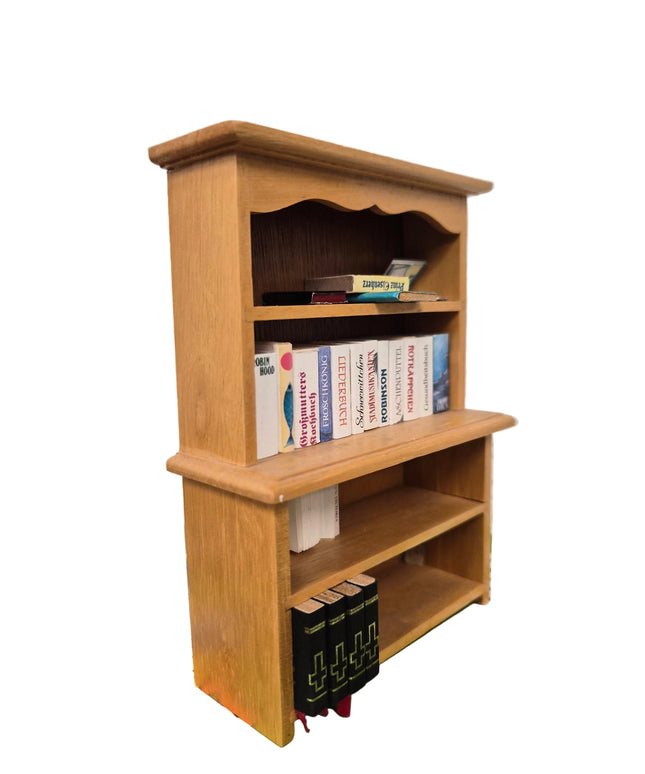 Bücherregal mit Büchern 1:12  Puppenhaus  Zubehör