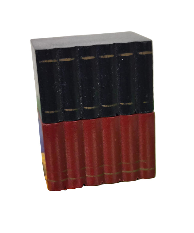 Bücher Set aus Holz für Bibliothek 1:12 – Puppenhaus Zubehör