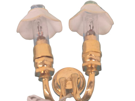 Wandleuchte mit 2 Lampen für Puppenhaus 1:12