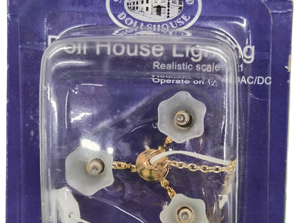 Kronleuchter mit 3 Lampen für Puppenhaus 1:12
