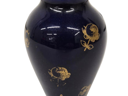 Porzellanvase 4.5cm 1:12 – Blau/Gold für Puppenhaus