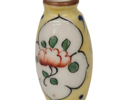 Porzellanvase 4.5cm 1:12 – Gelb/Weiss/Grün/Blau für Puppenhaus