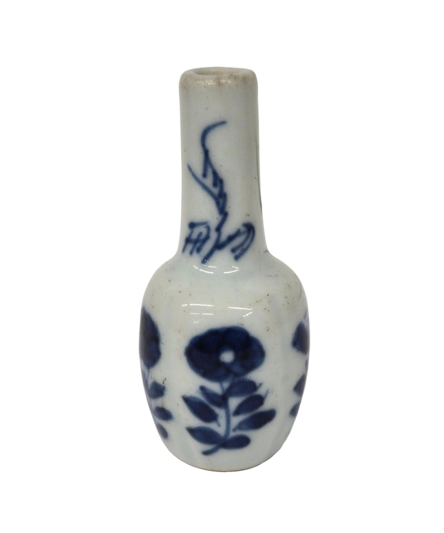 Steingut Vase 5.5cm 1:12 – Blau/Grau für Puppenhaus