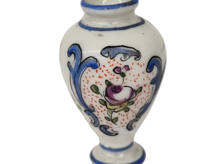 Porzellan Vase 4cm 1:12 – Weiss/Blau für Puppenhaus