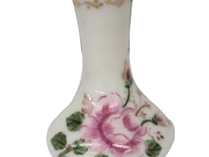 Porzellan Vase 5cm 1:12 – Weiss/Gold für Puppenhaus