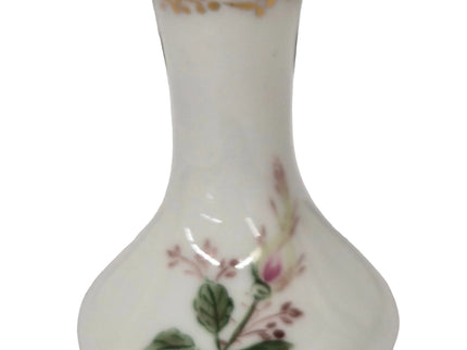 Porzellan Vase 5cm 1:12 – Weiss/Gold für Puppenhaus