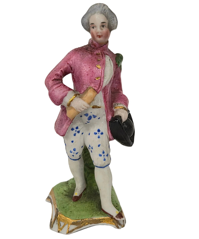 Porzellanfigur – Herr im Rokoko-Stil – Puppenhaus 1:12