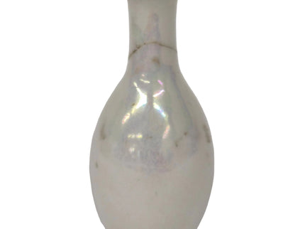 Porzellan Vase 4cm 1:12 – Weiss/Perlmutt für Puppenhaus