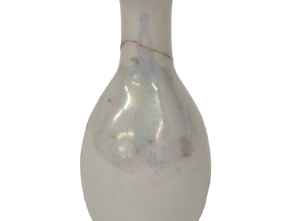 Porzellan Vase 4cm 1:12 – Weiss/Perlmutt für Puppenhaus
