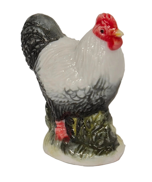 Hahn aus Porzellan 3cm – Puppenhaus 1:12