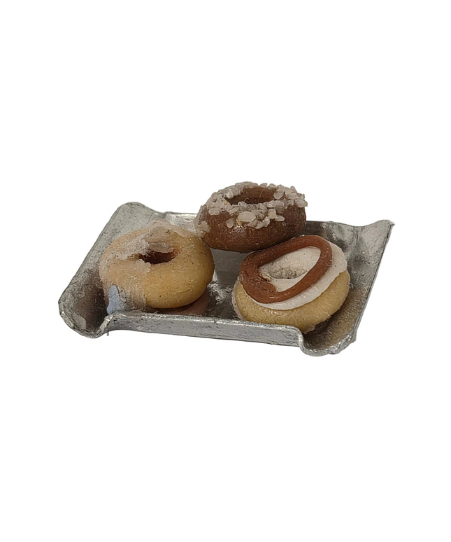 Donuts auf Service Tablett – Puppenhaus 1:12