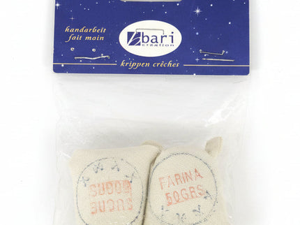 Jutesack Set mit Mehl und Zucker 1:12 – für das Puppenhaus
