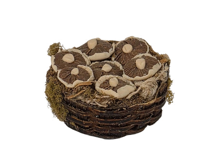 Apfel und Pilz Korb Set 1:12 – für das Puppenhaus