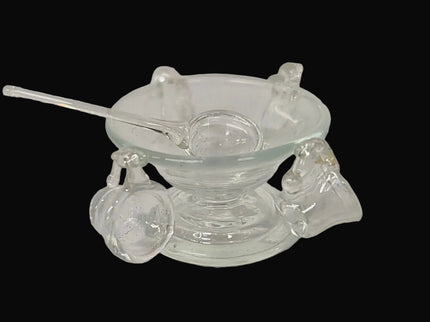 Glasschale mit Gläser und Schöpfer (Bowle)  Puppenhaus 1:12
