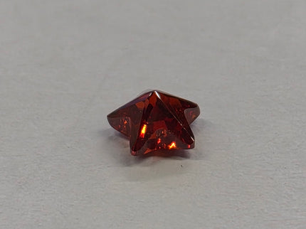 Synthetischer Zirkonia – Farbe Granat – Sternform – 5 × 5 mm