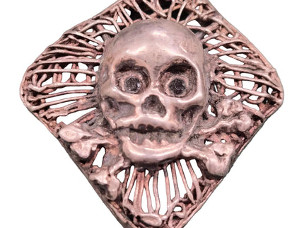 Totenkopf Medaillon Unikat aus Silber